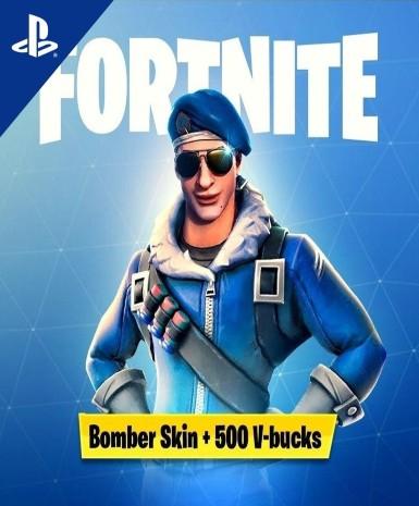 Fortnite Bomber Skin + 500 V Bucks (PS4) (EU) Game Cover