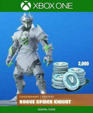 Fortnite: Legendary Rogue Spider Knight Outfit + 2000 V-Bucks Bundle (Xbox One) Game Cover