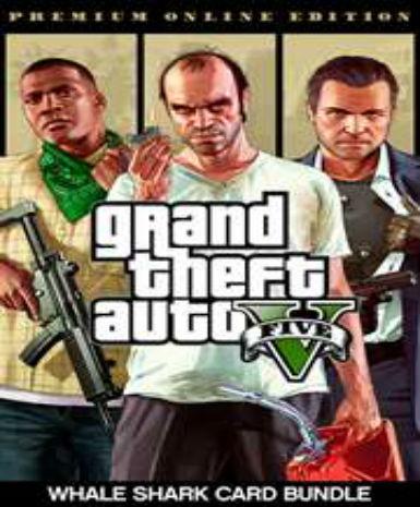 Grand Theft Auto V GTA 5 - Premium Online Edition & Whale Shark Card Bundle Game Cover