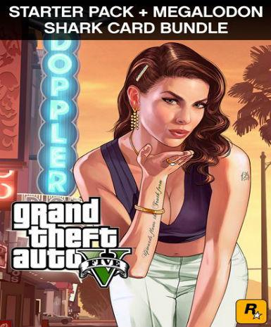 Grand Theft Auto V GTA + Megalodon Shark Cash Card Game Cover
