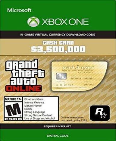 Grand Theft Auto V GTA: Whale Shark Cash Card Xbox One (EU) Game Cover
