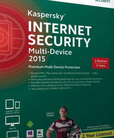 Kaspersky Internet Security Multi Device 2015 2 Year 3 PC Game Cover
