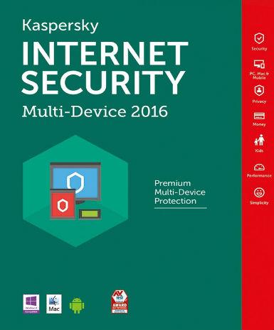 Kaspersky Internet Security Multi Device 2016 1 Year 2 PC Game Cover