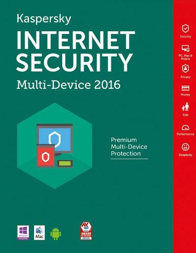 Kaspersky Internet Security Multi Device 2016 1 Year 3 PC Game Cover