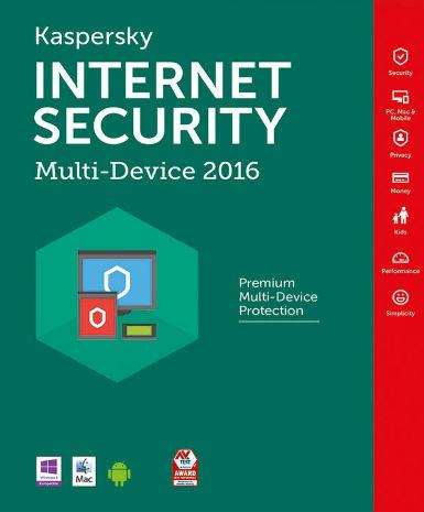 Kaspersky Internet Security Multi Device 2016 1 Year 4 PC Game Cover