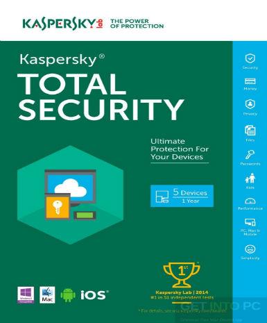 Kaspersky Total Security Multi Device 2018 1 Year 5 Dev Game Cover