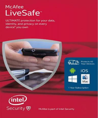 McAfee Livesafe 2016 1 Year (Unlimited Edition) Game Cover