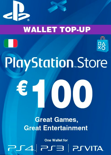 Playstation Network Card (PSN) 100 EUR (Italy) Game Cover