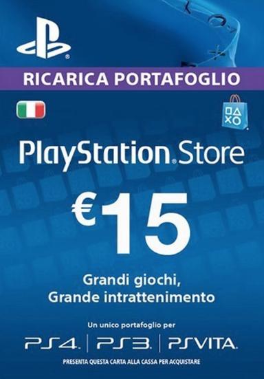 Playstation Network Card (PSN) 15 EUR (Italy) Game Cover