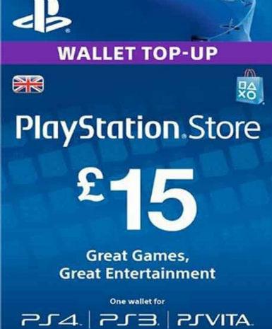 Playstation Network Card (PSN) 15 GBP (UK) Game Cover
