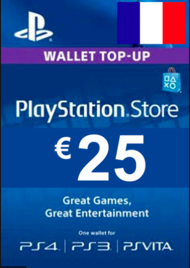 Playstation Network Card (PSN) 25 EUR (France) Game Cover