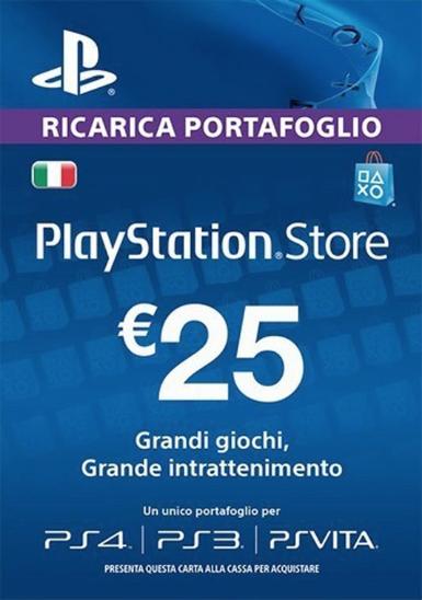 Playstation Network Card (PSN) 25 EUR (Italy) Game Cover