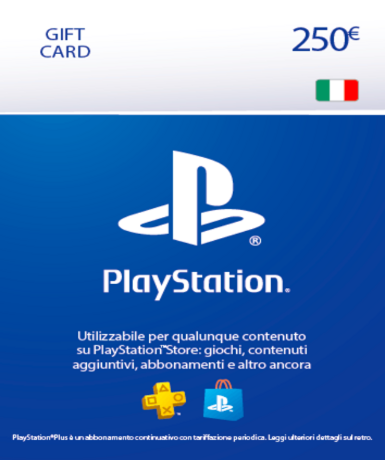Playstation Network Card (PSN) 250 EUR (Italy) Game Cover
