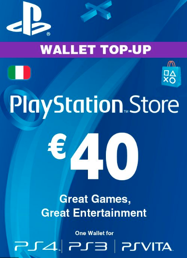 Playstation Network Card (PSN) 40 EUR (Italy) Game Cover