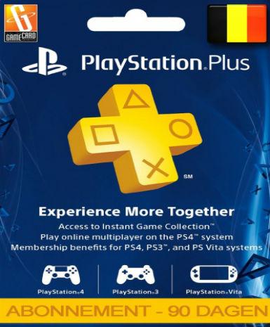 Playstation Plus Card (PSN) 90 Days (Belgium) Game Cover