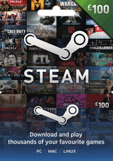 Steam Gift Card 100 GBP (United Kingdom) Game Cover