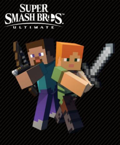 Super Smash Bros Ultimate Steve and Alex Game Cover