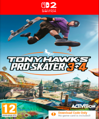 Tony Hawk’s Pro Skater 3 + 4 (Switch 2) Game Cover