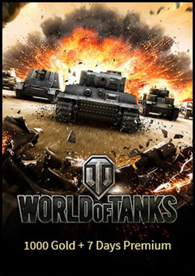 World of Tanks 1000 Gold + 7 Days Premium Game Cover